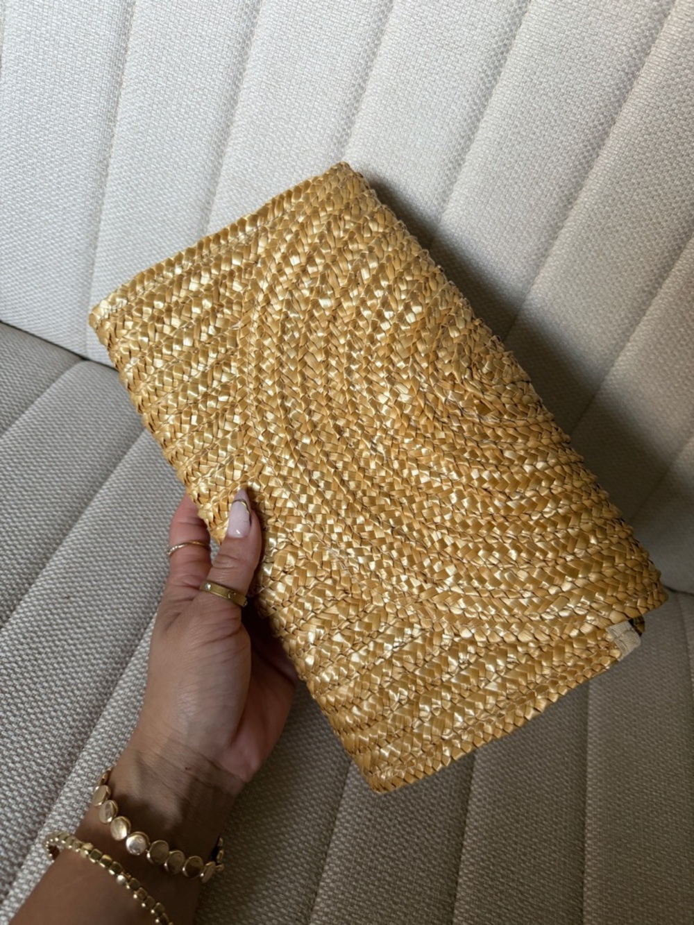 Woven Straw Clutch - Natural Straw - Picture 3 of 8